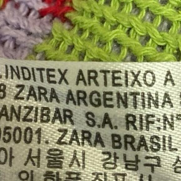 Zara Purple Cherry Floral Knit Long Sleeve Cardigan Sweater Tank 2 Pc Set Size S - Picture 7 of 7